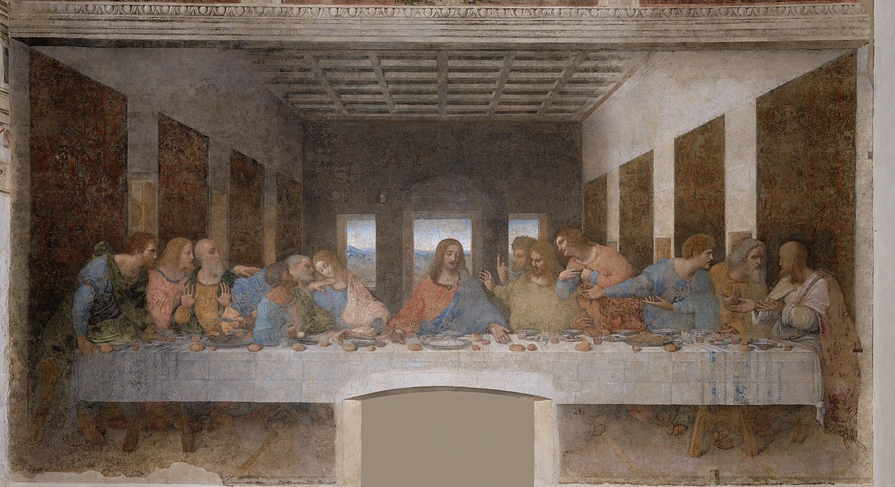 Ultima Cena di Leonardo Da Vinci (1495-1498), Santa Maria delle Grazie, Milano